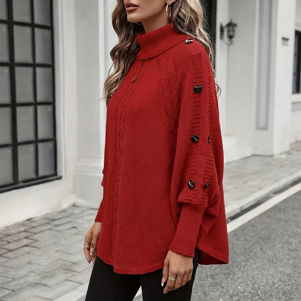 Benilda Women’s Sweater – High-Neck Jumper