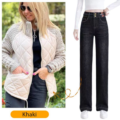 Christmas sale 2025 New Women's Knit Patchwork Puffy Jacket