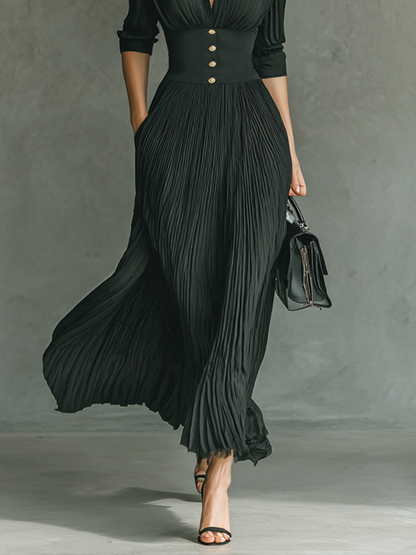 Naomi™ Pleated Maxi Dress