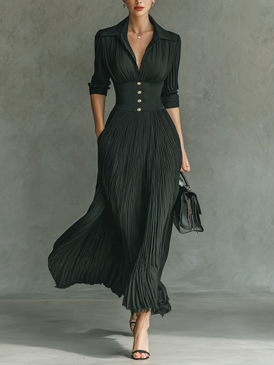 Naomi™ Pleated Maxi Dress