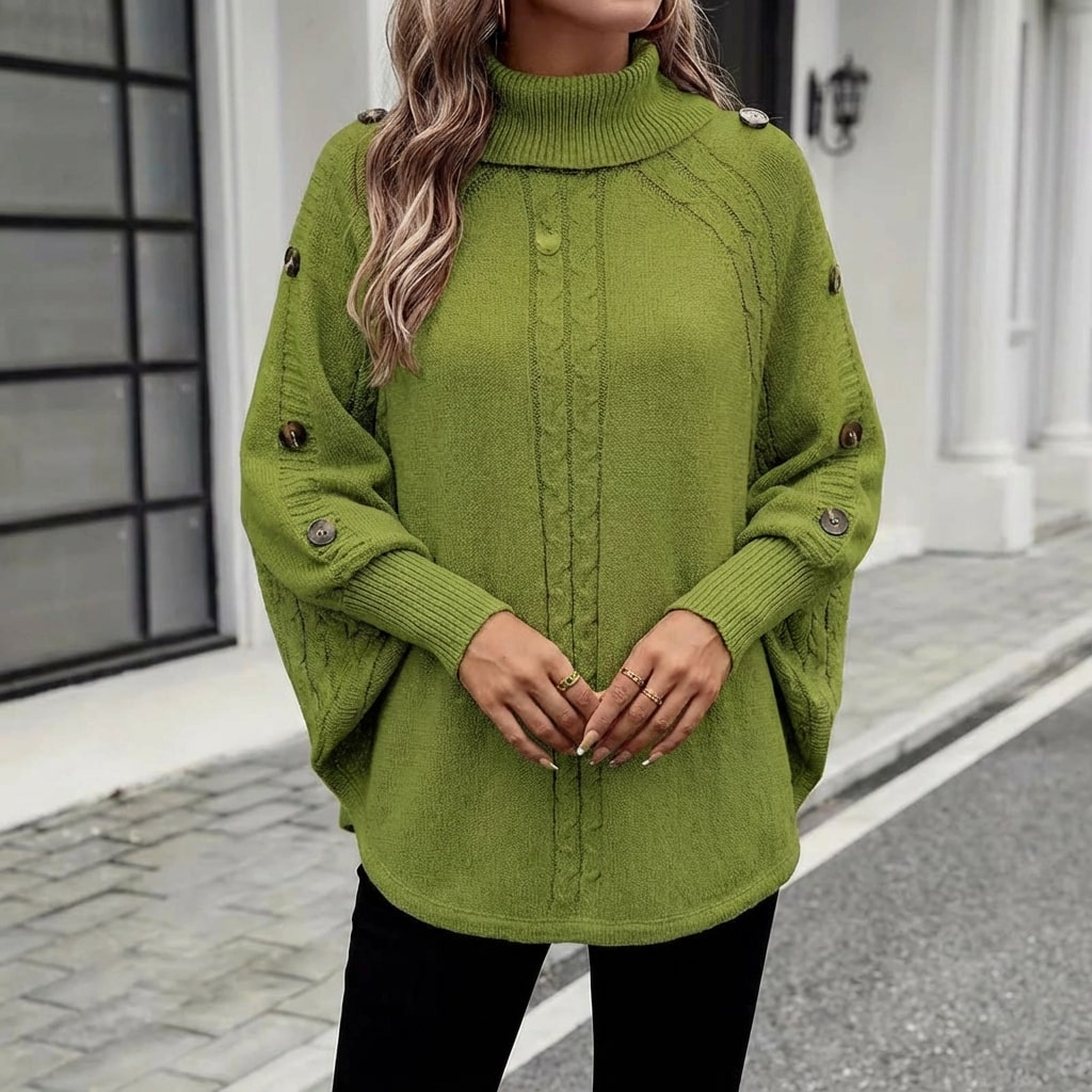 Benilda Women’s Sweater – High-Neck Jumper