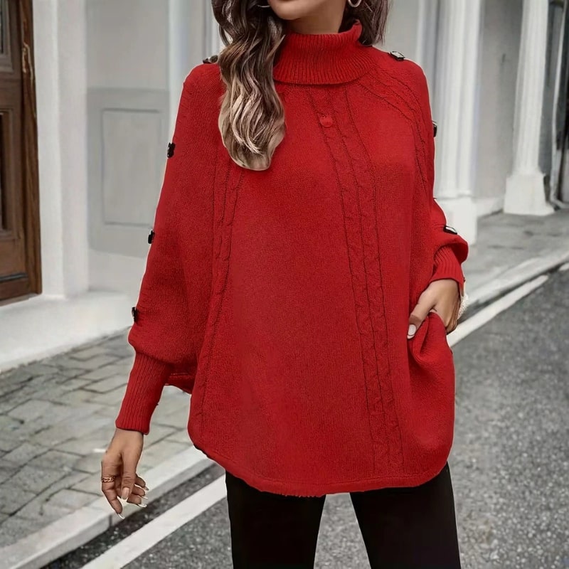 Benilda Women’s Sweater – High-Neck Jumper