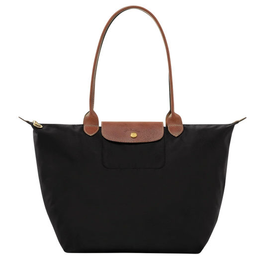 Longchamp – Große Le Pliage Tote, Schwarz 