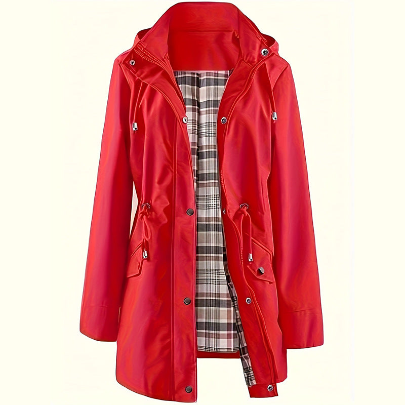 Solid Color Casual Jackets, Waterproof and Windproof Coats, Hooded Windbreakers