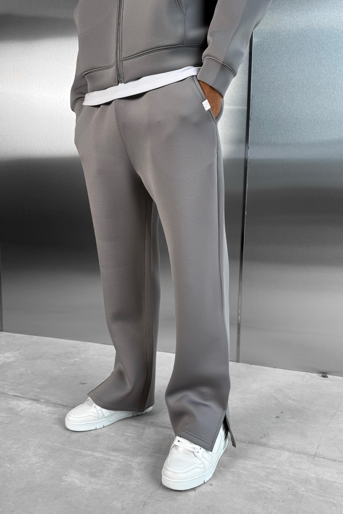 Scuba Split Hem Jogger - Grey