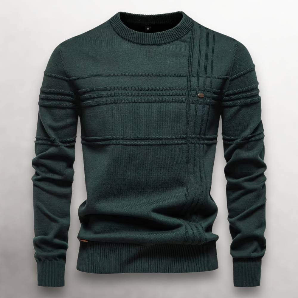 Sullivan Baumwollpullover mit Gitterstrick