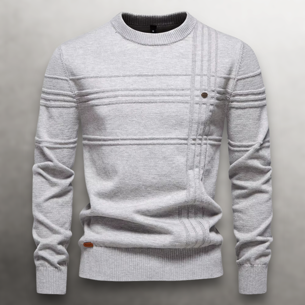 Sullivan Baumwollpullover mit Gitterstrick