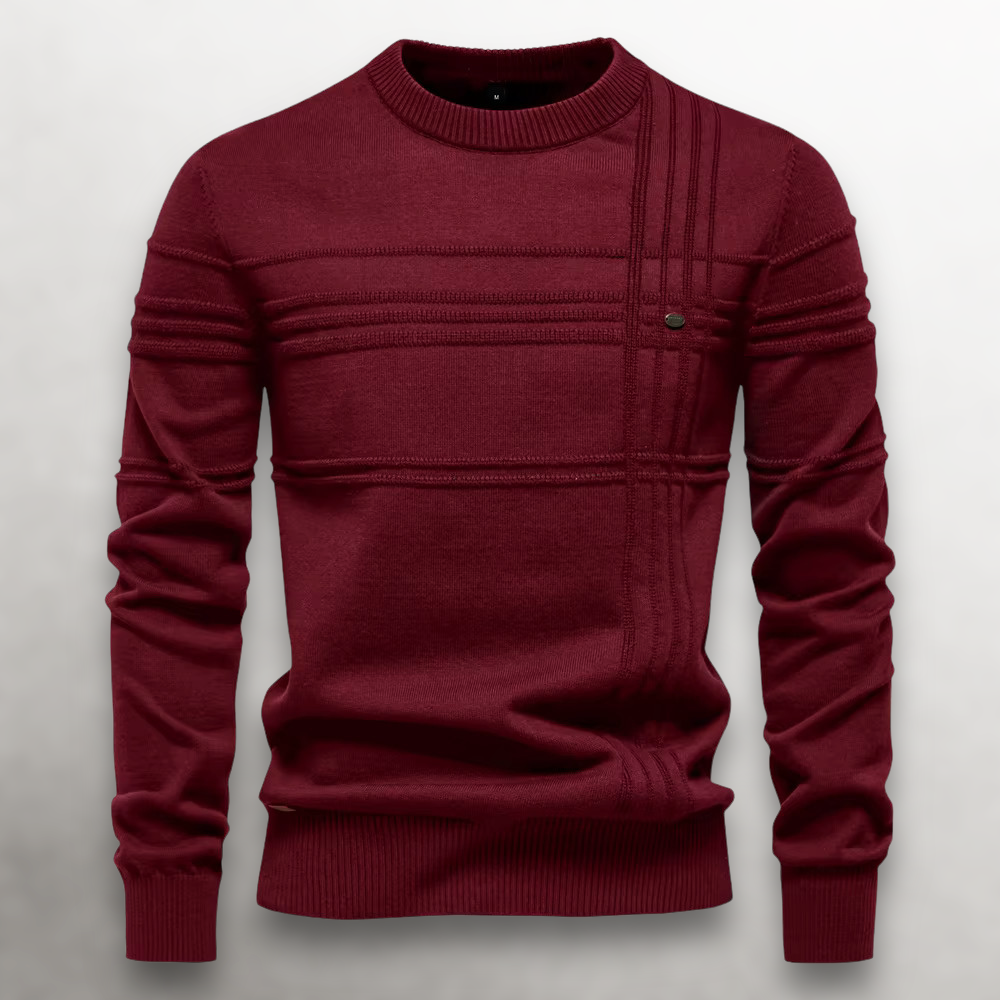 Sullivan Baumwollpullover mit Gitterstrick