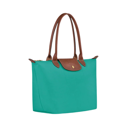 Longchamp – Große Le Pliage Tote, Türkis 