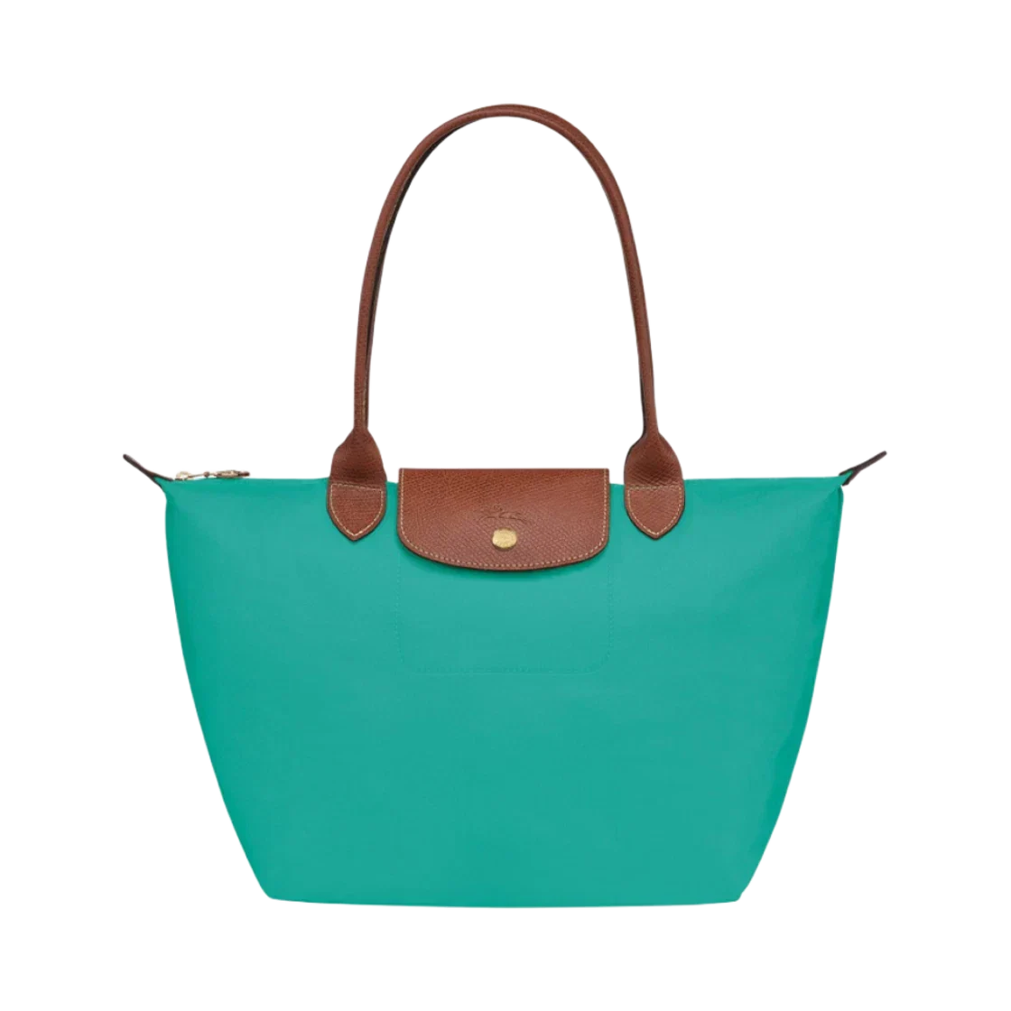 Longchamp – Große Le Pliage Tote, Türkis 