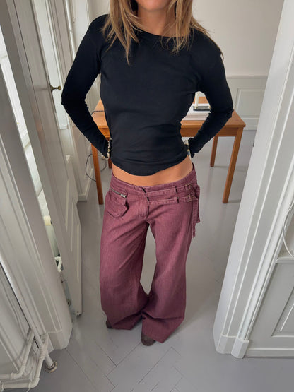 Savora pants with details - Burgundy