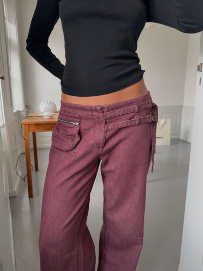 Savora pants with details - Burgundy