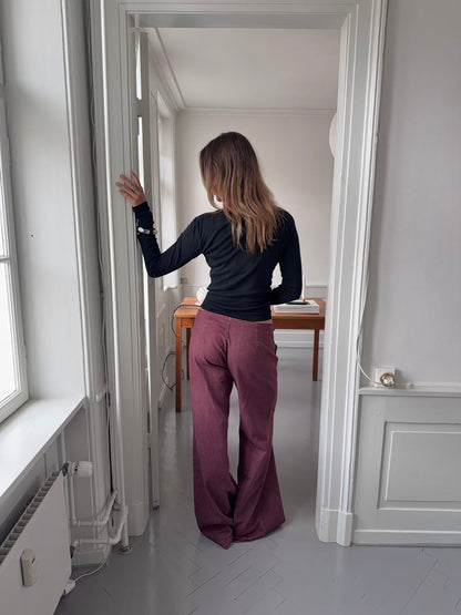 Savora pants with details - Burgundy