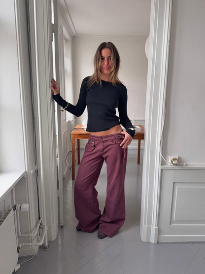 Savora pants with details - Burgundy