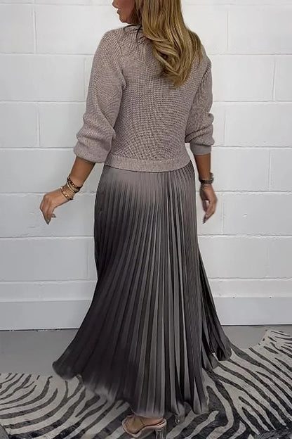 Extended-Black Friday Promotion 41% OFF - Long Sleeve Jumper & Pleated Bottom Dress