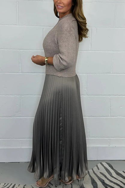 Extended-Black Friday Promotion 41% OFF - Long Sleeve Jumper & Pleated Bottom Dress