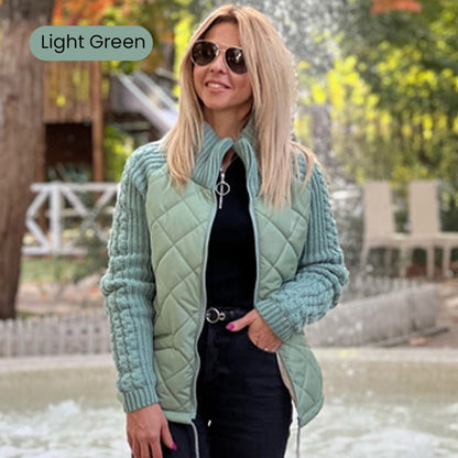 Christmas sale 2025 New Women's Knit Patchwork Puffy Jacket